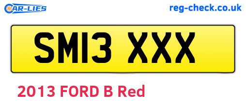 SM13XXX are the vehicle registration plates.