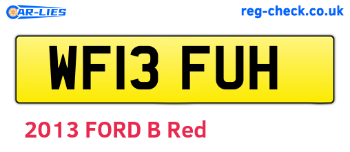 WF13FUH are the vehicle registration plates.