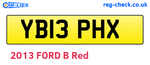 YB13PHX are the vehicle registration plates.