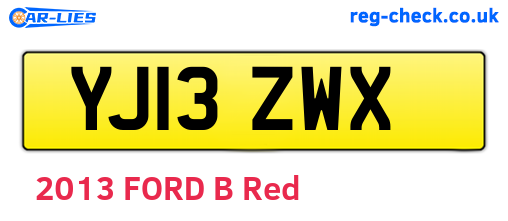 YJ13ZWX are the vehicle registration plates.