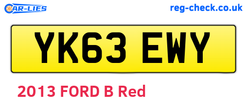 YK63EWY are the vehicle registration plates.