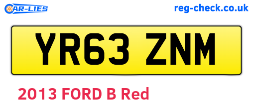 YR63ZNM are the vehicle registration plates.