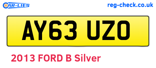 AY63UZO are the vehicle registration plates.