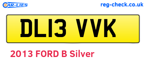 DL13VVK are the vehicle registration plates.