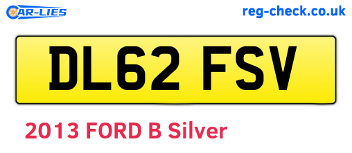 DL62FSV are the vehicle registration plates.