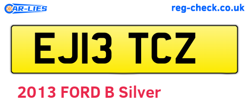 EJ13TCZ are the vehicle registration plates.