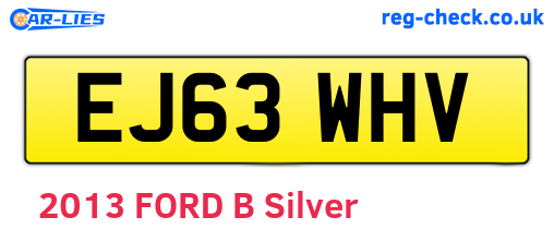 EJ63WHV are the vehicle registration plates.