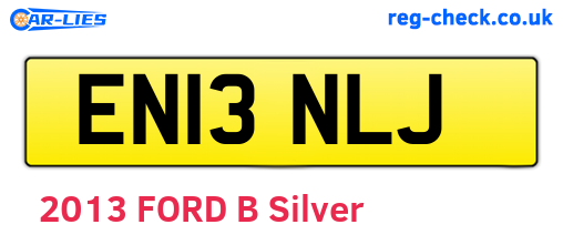 EN13NLJ are the vehicle registration plates.