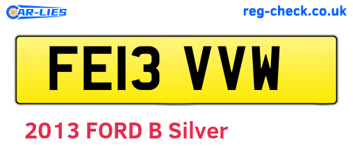 FE13VVW are the vehicle registration plates.