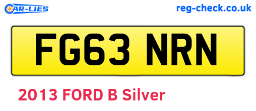 FG63NRN are the vehicle registration plates.