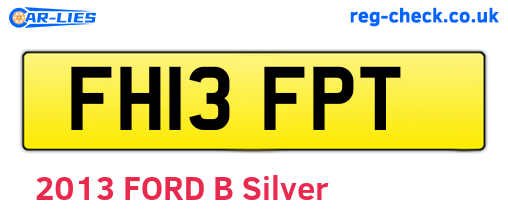 FH13FPT are the vehicle registration plates.