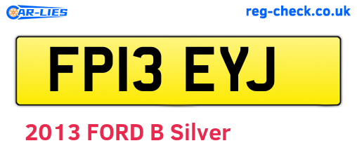 FP13EYJ are the vehicle registration plates.