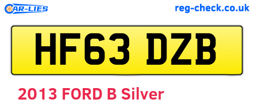 HF63DZB are the vehicle registration plates.