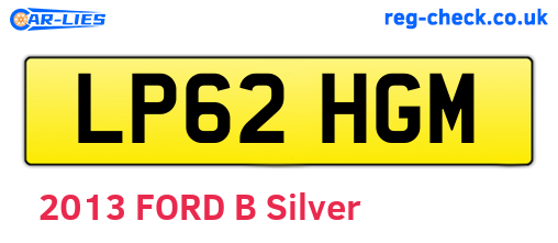 LP62HGM are the vehicle registration plates.