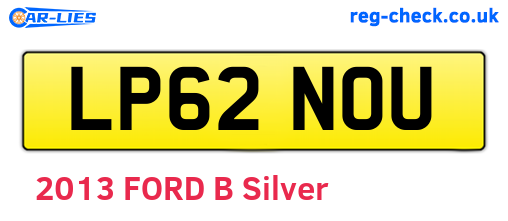 LP62NOU are the vehicle registration plates.