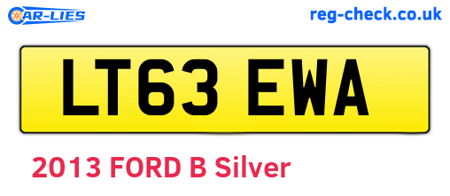 LT63EWA are the vehicle registration plates.