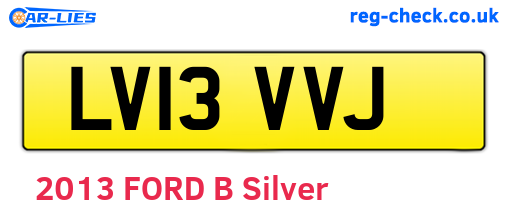 LV13VVJ are the vehicle registration plates.