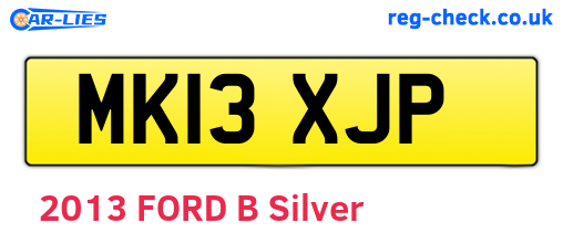 MK13XJP are the vehicle registration plates.