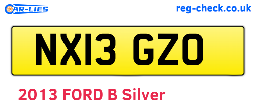 NX13GZO are the vehicle registration plates.