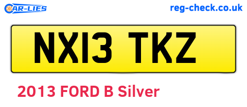NX13TKZ are the vehicle registration plates.