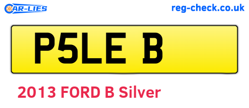 P5LEB are the vehicle registration plates.
