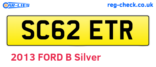 SC62ETR are the vehicle registration plates.