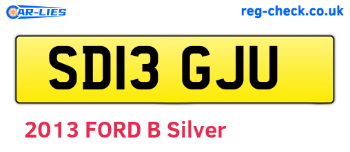 SD13GJU are the vehicle registration plates.
