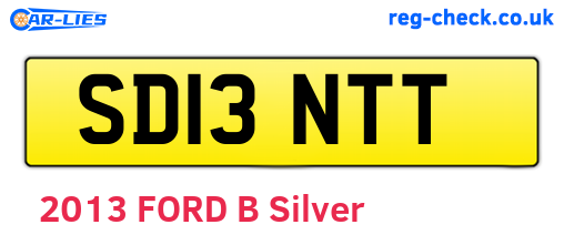 SD13NTT are the vehicle registration plates.