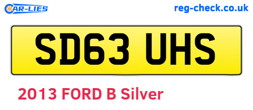 SD63UHS are the vehicle registration plates.
