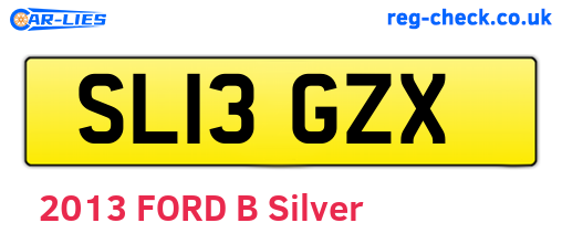 SL13GZX are the vehicle registration plates.