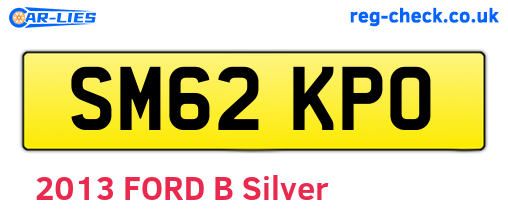 SM62KPO are the vehicle registration plates.