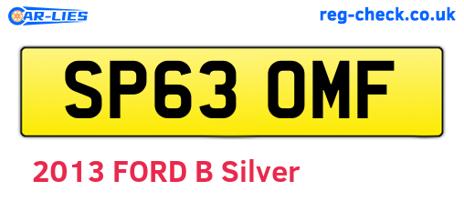 SP63OMF are the vehicle registration plates.