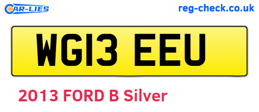 WG13EEU are the vehicle registration plates.