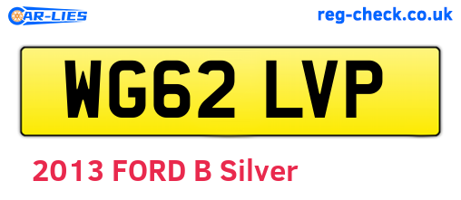 WG62LVP are the vehicle registration plates.