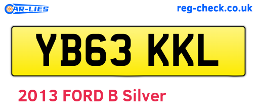 YB63KKL are the vehicle registration plates.