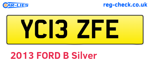 YC13ZFE are the vehicle registration plates.