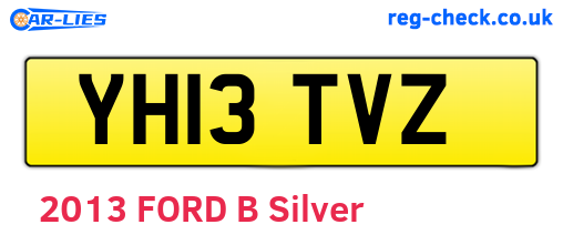YH13TVZ are the vehicle registration plates.