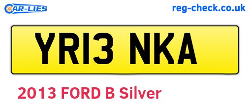 YR13NKA are the vehicle registration plates.