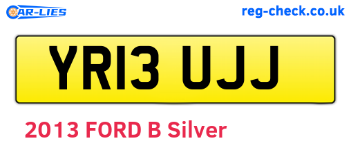 YR13UJJ are the vehicle registration plates.
