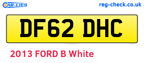 DF62DHC are the vehicle registration plates.