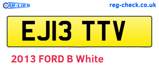 EJ13TTV are the vehicle registration plates.