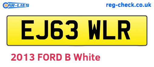 EJ63WLR are the vehicle registration plates.