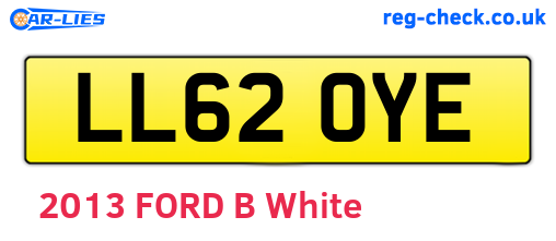 LL62OYE are the vehicle registration plates.