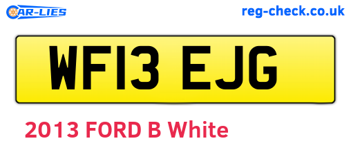 WF13EJG are the vehicle registration plates.