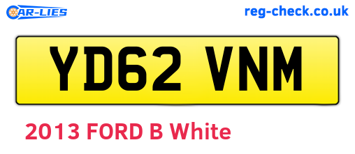 YD62VNM are the vehicle registration plates.