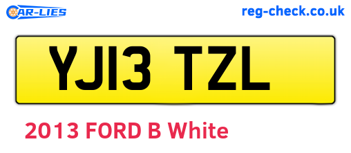 YJ13TZL are the vehicle registration plates.