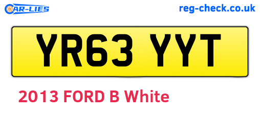 YR63YYT are the vehicle registration plates.