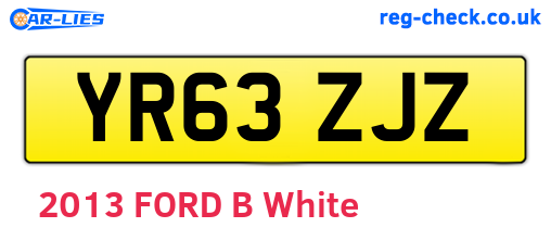 YR63ZJZ are the vehicle registration plates.