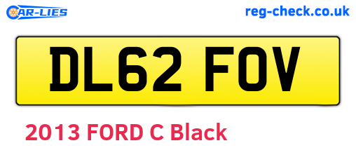 DL62FOV are the vehicle registration plates.