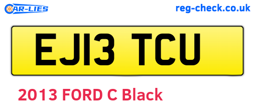 EJ13TCU are the vehicle registration plates.